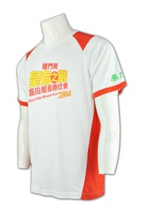 T509 長跑比賽TEE  設計印製T款式  訂製圓領T-shirt  團體訂購T   T恤批發商     白色  少量團體服製作